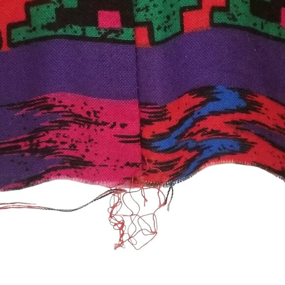 Leslie Lucks Blouse Jacket M Vintage Southwest Aztec Collar Button Up READ - Picture 10 of 16